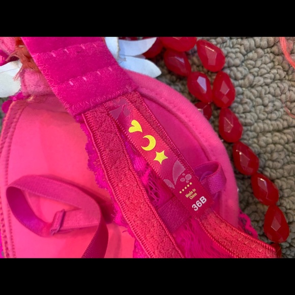 Orange & Pink Custom Rave Bra Costume set - Picture 7 of 7